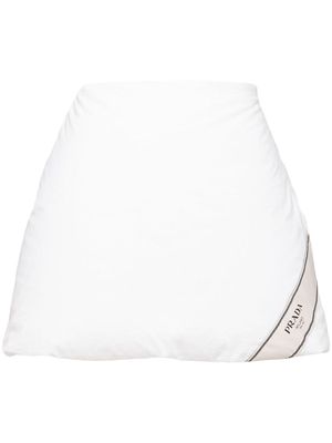 Prada padded cotton miniskirt - White