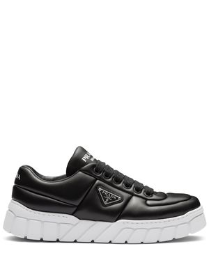 Prada padded leather sneakers - Black
