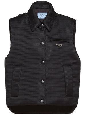 Prada padded re-nylon vest - Black