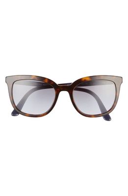 Prada Pillow 53mm Cat Eye Sunglasses in Tortoise/Light Violet Blue