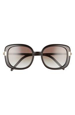 Prada Pillow 53mm Gradient Round Sunglasses in Black/Grey Gradient