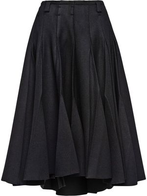 Prada pleated mohair skirt - Black