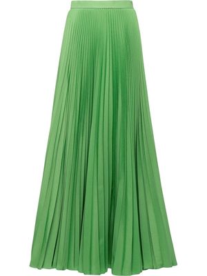 Prada pleated silk maxi skirt - Green