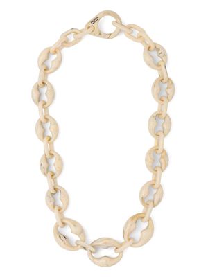 Prada Plexiglas chain necklace - Neutrals