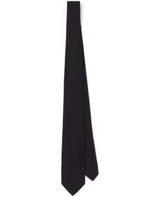 Prada pointed silk tie - Black