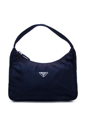 Prada Pre-Owned 1990-2000 triangle-logo shoulder bag - Black