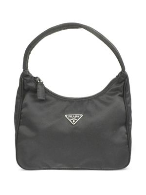 Prada Pre-Owned 1990-2000s logo-plaque handbag - Black