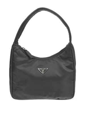Prada Pre-Owned 1990-2000s logo-plaque shoulder bag - Black