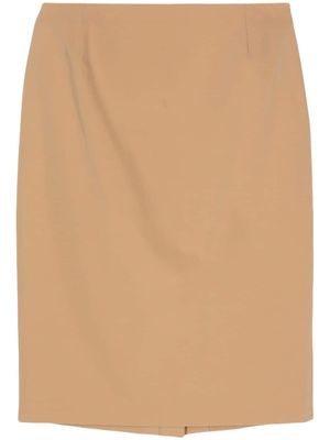 Prada Pre-Owned 1990s dart-detail skirt - Brown