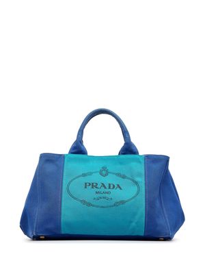 Prada Pre-Owned 2010 Canapa logo-print two-way handbag - Blue