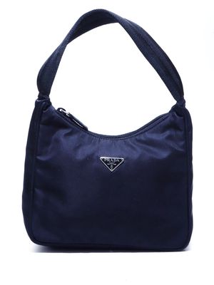 Prada Pre-Owned triangle-logo handbag - Black
