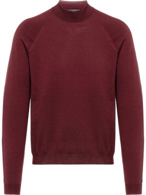 Prada raglan-sleeve wool jumper - Red