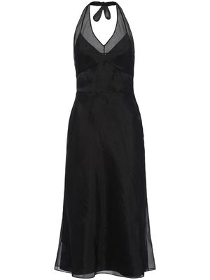 Prada Re-Edition 1995 organza halterneck dress - Black