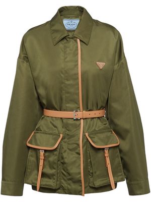 Prada Re-Nylon belted jacket - Green