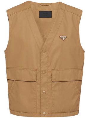 Prada Re-Nylon cargo vest - Brown