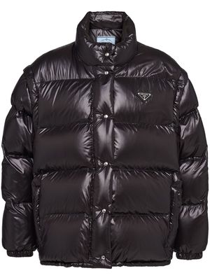 Prada Re-Nylon convertible quilted jacket - Black