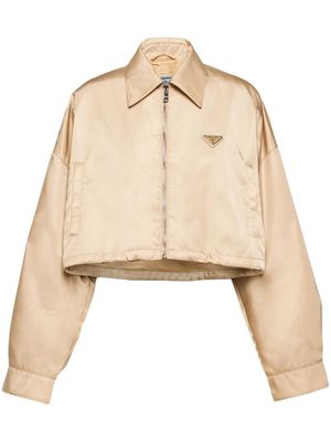 Prada Re-Nylon cropped jacket - Neutrals