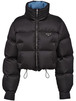 Prada Re-Nylon cropped padded jacket - Black
