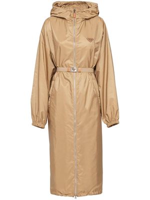 Prada Re-Nylon hooded raincoat - Neutrals