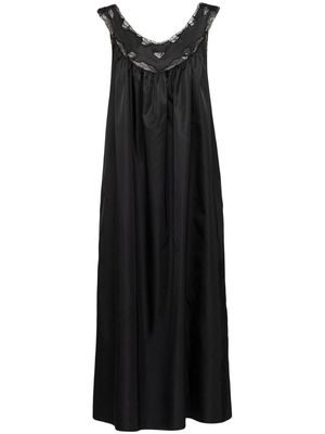 Prada Re-Nylon lace midi dress - Black