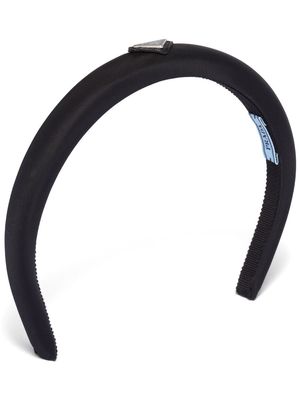 Prada Re-Nylon logo-plaque headband - Black