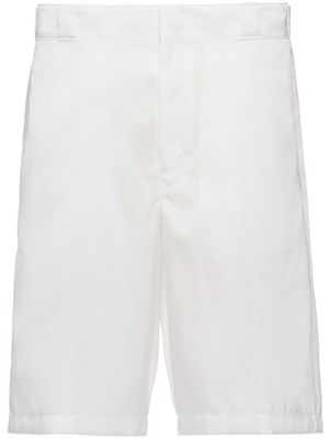 Prada Re-Nylon logo plaque shorts - White