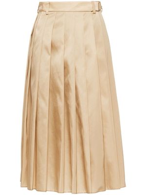 Prada Re-Nylon pleated midi skirt - Neutrals