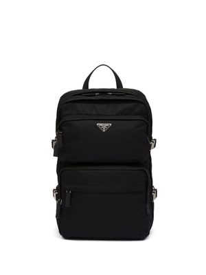Prada Re-Nylon Saffiano leather backpack - Black