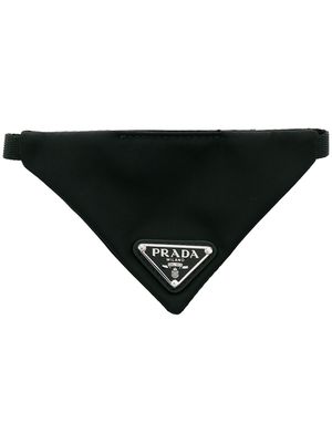 Prada re-nylon triangle logo bandana - Black