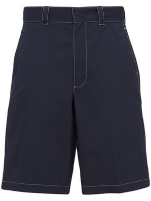 Prada rear logo-patch bermuda shorts - Blue