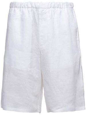 Prada rear logo-patch shorts - White