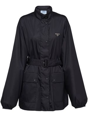 Prada regenerated nylon rain coat - Black