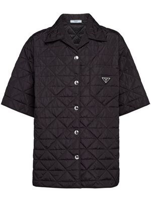 Prada regenerated nylon short-sleeved shirt - Black