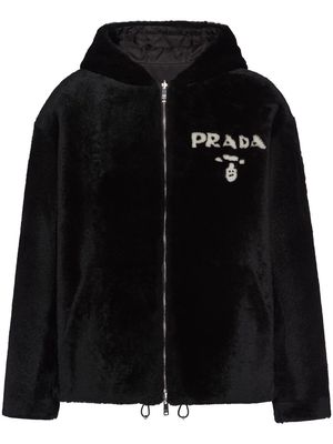 Prada reversible shearling jacket - Black