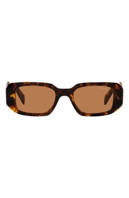 Prada Runway 49mm Rectangle Sunglasses in Tortoise/Brown