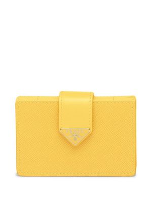 Prada saffiano leather cardholder - Yellow