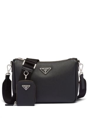 Prada Saffiano-leather crossbody bag - Black
