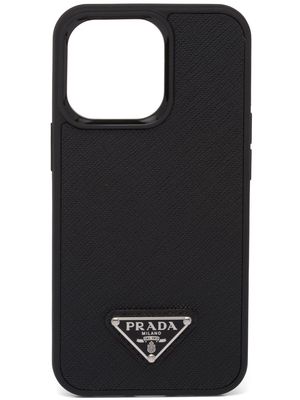 Prada Saffiano leather iPhone 13 Pro cover - Black