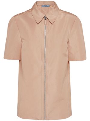 Prada Short-sleeved faille shirt - Pink