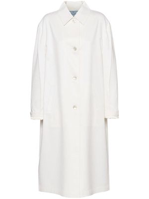 Prada single-breasted cashmere coat - White