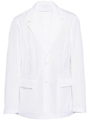 Prada single-breasted cotton blazer - Neutrals