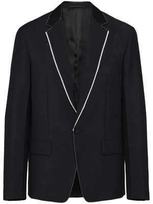 Prada single-breasted mohair wool jacket - Black
