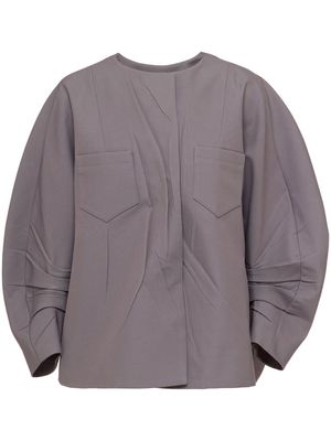Prada single-breasted oversized jacket - Grey