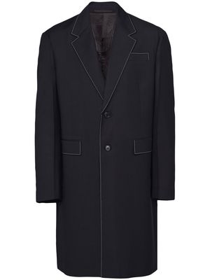 Prada single-breasted wool coat - Black