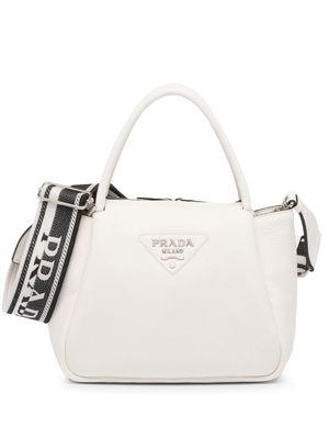 Prada small leather tote bag - White