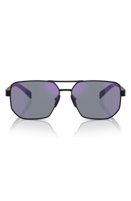 PRADA SPORT 59mm Pilot Sunglasses in Matte Black 