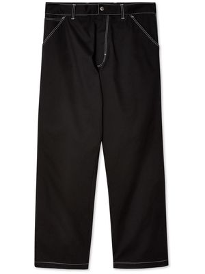 Prada straight-leg cotton trousers - Black