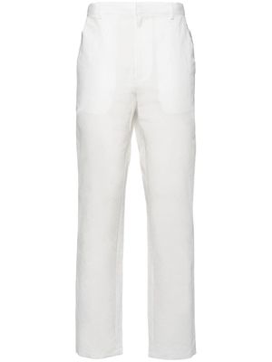 Prada straight-leg linen trousers - White