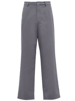 Prada stretch-cotton straight-leg trousers - Grey