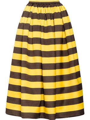 Prada striped midi skirt - Brown